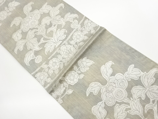 JAPANESE FUKURO OBI / WOVEN FLOWER ARABESQUE